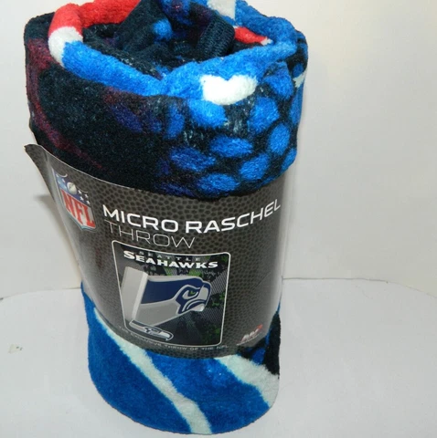AS IS Package 1 BUFFALO BILLS BLANKET House NFL Bed Micro Raschel Throw 46X60 Cover