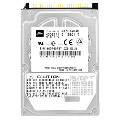 Hard Drive Toshiba MK6014MAP 6GB IDE/ATA 4200Rpm 2.5" Inch - Image 1 of 4