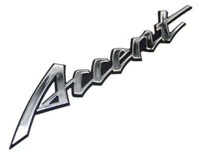 2003 2004 2005 HYUNDAI ACCENT REAR GATE LID EMBLEM LOGO BADGE SYMBOL  (2005) - Imagem 1 de 4