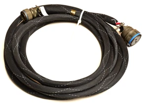 Conjunto de cable L-3 WESCAM MX-15 W114 enclavamiento conectores de 100 pines dorado Mil-Spec - Imagen 1 de 5