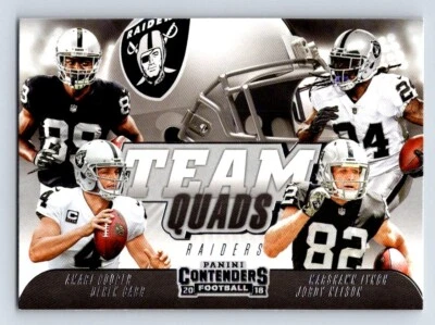 RAIDERS 2018 Panini Contenders Team Quads #TQ-7 Carr, Cooper, Lynch, Jordy - Image 1 of 2