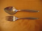 Vintage Lot Of 2 Oneidacraft Deluxe Stainless Textura 1 Cake Fork 1 Soup Spoon