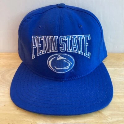 *MADE IN USA* PENN STATE NITTANY LIONS Vintage NCAA Blue Fitted Hat (7 1/4) - Image 1 of 4
