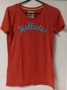 Orange Hollister California T-shirt. Size Large. Used But In Good Condition - Picture 1 of 3