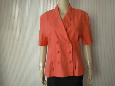 Etam Chaqueta Pequeña Mujer Vintage T40 Salmón - Imagen 1 de 4