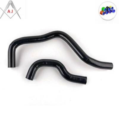 For Honda ACURA INTEGRA DB1 DB2 90-93 Black Silicone Radiator Coolant Hoses Kit - Image 1 of 4
