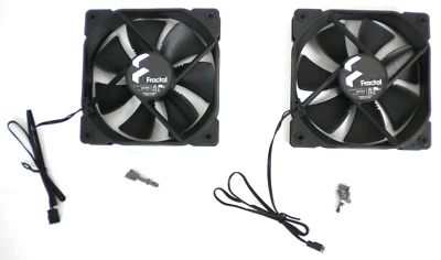 Fractal Design Dynamic X2 GP-12 120mm PC/Computer Case Fans w. hardware - 2 Pc - Image 1 of 4