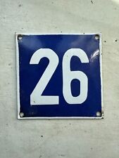 Number 26 Vintage Enamel House Numbers Made in Europe Room Hotel FREE POSTAGE