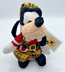 Vintage Scottish Goofy 8 Zoll Plüsch Bohnensack The Disney Store Neu mit Etikett - Bild 1 von 8
