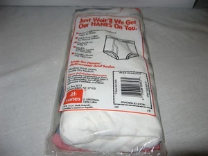 1995 Hanes Herren Slips Unterwäsche Gr. 34 weiß 3 Stück neu aus altem Lagerbestand Vintage Olympia Sponsor - Bild 1 von 3
