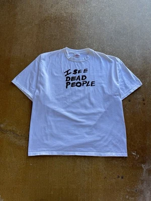 Camiseta promocional de terror XL de colección años 90 cita I See Dead People The Sixth Sense Foto 1 de 4