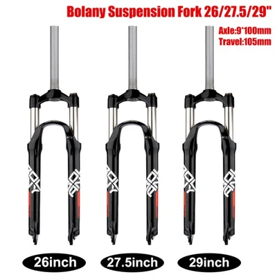 26" 27.5" Mountain Bike Suspension Fork Straight Tube Disc Brake MTB Bicycles UK - Image 1 of 4