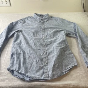 J CREW Men's Blue Slim Untucked performance casual shirt Large - Picture 1 of 9