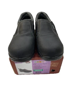Avenger Work Shoes Womens Foreman Slip On Leather Black 7169, Safety Toe Sz 10 D - Image 1 of 4