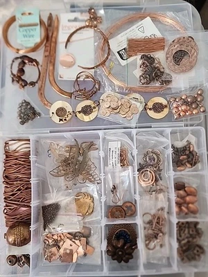 Hallazgos de cobre alambre lote mixto fabricación de joyas alambre envoltura suministros cuentas  Foto 1 de 4