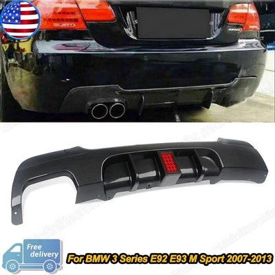 For BMW E92 E93 325i 328i 335i M Sport 2007-13 Carbon Look Rear Bumper Diffuser Foto 1 de 4