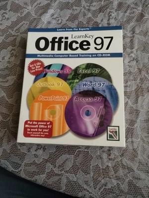 Learn Key Microsoft Office 97 PC Trainin Software CDR Set Window 98 Sealed - Image 1 of 4