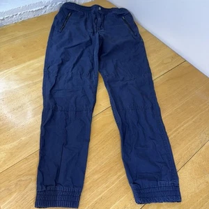 Polo Ralph Lauren Cotton Poplin Jogger Pant Boys X-14/16 Blue Elastic Waist - Picture 1 of 9