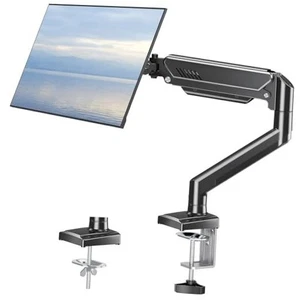 Single Monitor Arm Fits up to 32 Inch, Desk Mount Holds 4.4-19.8lbs Black - Picture 1 of 7
