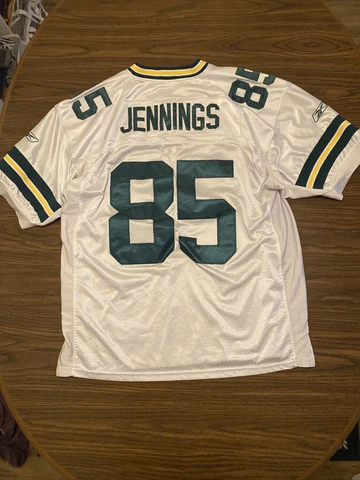 Green Bay Packers Greg Jennings #85 Reebok White Jersey Adult Size 52 Cover