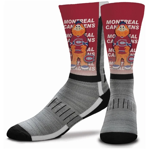 Youth For Bare Feet Montreal Canadiens Mascot V-Curve Crew Socks Cover
