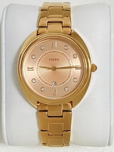 Fossil Reloj Mujer 3 Agujas Acero Inoxidable Indicador Fecha Oro Rosa - Imagen 1 de 4