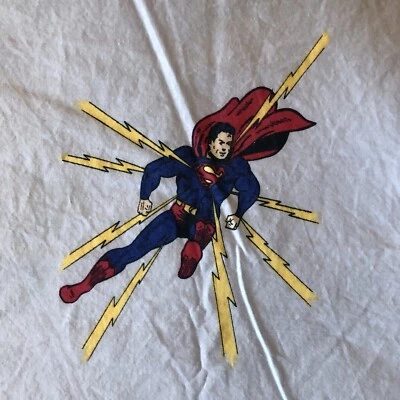 Funda nórdica doble Pottery Barn Superman tema algodón percal azul claro DC Comics Foto 1 de 4