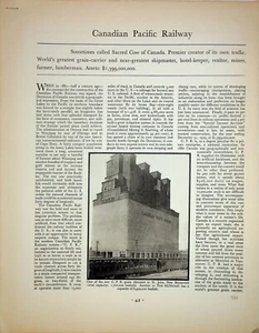 Original Railroad & Trains ADs: Canadian Pacific Railway, sacred cow of Canada. - Picture 1 of 2