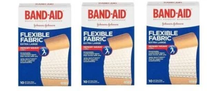 Band-Aid(R) Brand Flexible Fabric Extra-Large Bandages, Box Of 10 : 3 packs - Picture 1 of 1