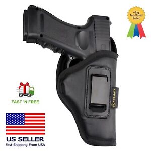 Universal PU Leather Tactical Concealed Carry Holster, Right Handed IWB
