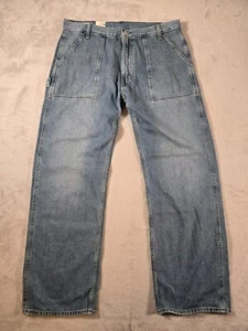 Levis 555 Utility Jeans 36x32 Mens Straight Leg Relaxed Fit Denim Washed - Picture 1 of 10