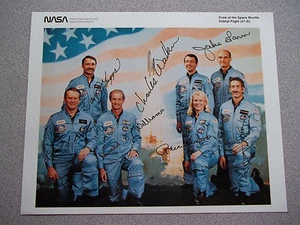 STS-51D Autopen Autographed Crew Photo - Picture 1 of 1