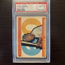 1960 Topps Hank Aaron #566 All Star PSA 6 EX-MT