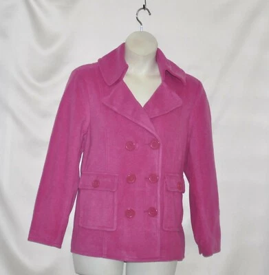 Linea by Louis Dell'Olio Notch Collar Double Breasted Jacket Size 1X Raspberry - Image 1 of 2