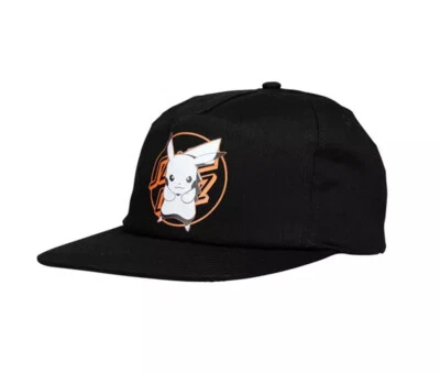 Santa Cruz X Pokemon PIKACHU MID Monopatín Snapback Sombrero NEGRO Foto 1 de 4