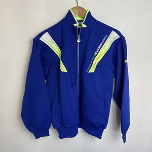Vintage ASICS Tiger Jacket Mens Medium Blue Beam Run Rare New Full Zip Track - Picture 1 of 13