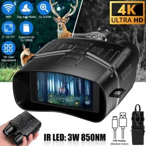 4K Infared Night Vision Binoculars 5x Digital Zoom IR 850NM Day & Night Camera - Picture 1 of 16