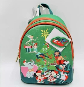 Disney Parks 2023 Loungefly Christmas Holiday Backpack Glow In The Dark New - Picture 1 of 6