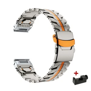 For Garmin Fenix 8 7 7X 6 6X 5 5X Tactix 8 Instinct 3 Stainless Steel Band Strap - Picture 1 of 25