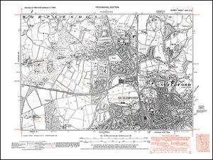 Guildford (north), Stoughton Barracks in 1938 - old map Surrey 23-SE - Picture 1 of 1