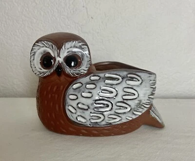 Vintage Ceramic Owl Bird Planter Retro Home Garden Gardening Mint - Image 1 of 4