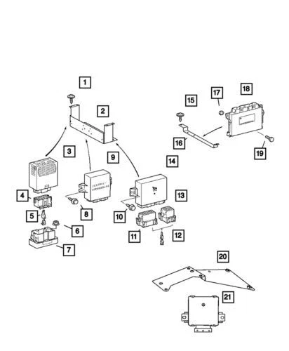 Módulo de control del motor genuino Mopar 2004-2006 Dodge Sprinter 2500 5133333AA Foto 1 de 1