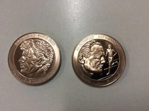 Great Olympic Moments Olympiad Coins Bronze Alvin Kraenzlein & Paavo Nurmi - Picture 1 of 1