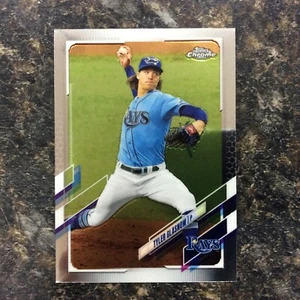 2021 Topps Chrome #129 Tyler Glasnow Tampa Bay Rays - Picture 1 of 2