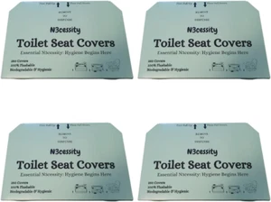 Disposable Toilet Seat Cover 4-Pack of 250 - Flushable - 14X16" (Half-Fold) | 10 - Picture 1 of 12