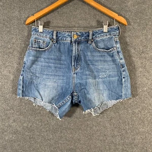 Portmans Shorts Womens 10 Blue Hot Pants Distressed Cut Off Stone Wash Ladies - Picture 1 of 14