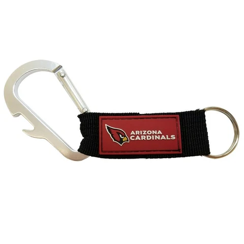 Official NFL Arozona Cardinal Carabiner Keychain Bottle Opener New with Tags Cover