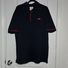 Chilis Restaurant Men's Polo Shirt Work Employee Uniform Short Sleeve Black XL