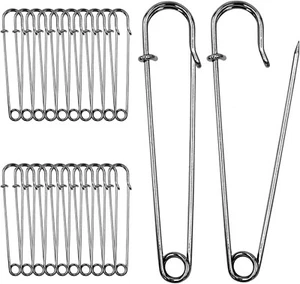 4 Inch Large Safety Pins for Clothes Big Safety Pins Heavy Giant Safety - Picture 1 of 7