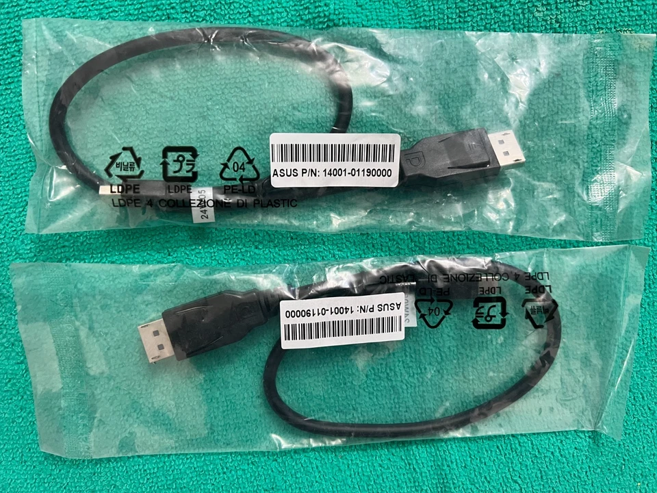 Lot 2  Asus DP  to MINI Display port  cable FOR  ASUS THUNDERBOLTEX 3, ORIGINAL - Image 1 of 1